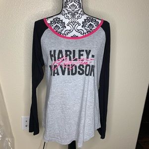 Harley-Davidson Baseball T-Shirt Scoop neck